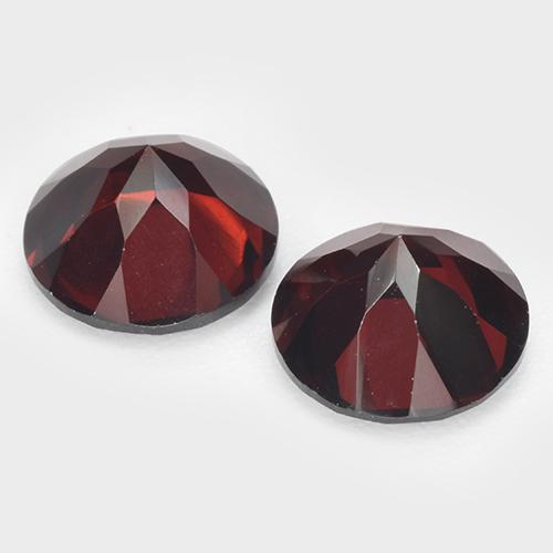 Granato piropo naturale rosso scuro da 3,44 ct, taglio rotondo, VVS-VS