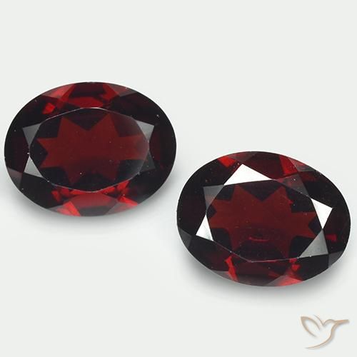 Granato piropo naturale rosso da 3,85 ct, taglio ovale, VVS-VS