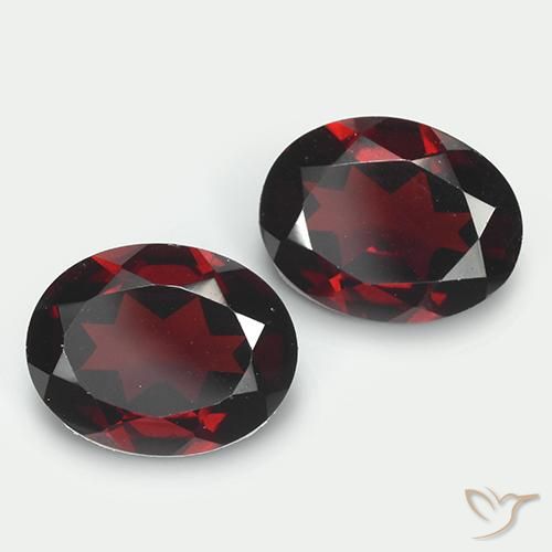 Granato piropo naturale rosso da 3,85 ct, taglio ovale, VVS-VS