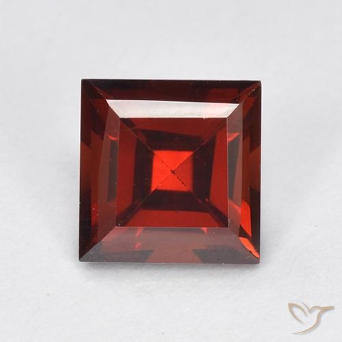 2.29ct Naturale Rosso scuro Granato Piropo, Quadrato, VVS-VS