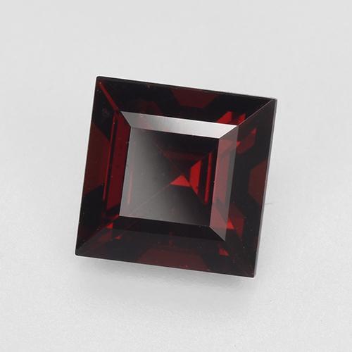 Granato piropo naturale rosso da 1,57 ct, quadrato, VVS-VS