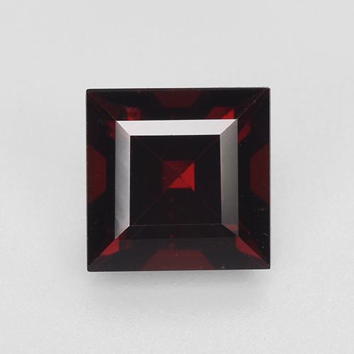 Granato piropo naturale rosso da 1,57 ct, quadrato, VVS-VS
