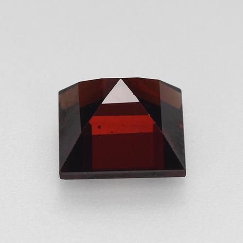 Granato piropo naturale rosso da 1,57 ct, quadrato, VVS-VS