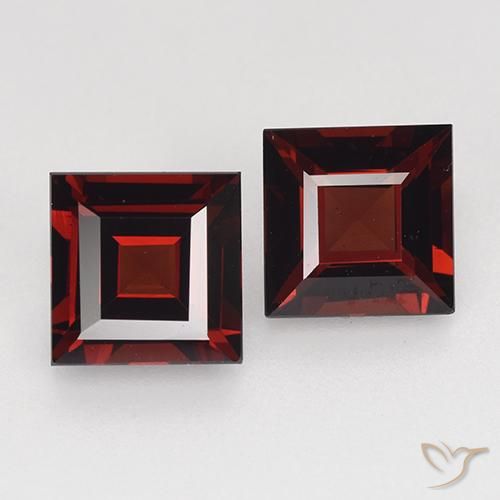 2.79ctw Naturale Rosso scuro Granato Piropo, Quadrato, VVS-VS