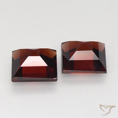 Gemme di Granato Piropo Rosso scuro naturale da 2.79 ct, Quadrato, VVS-VS