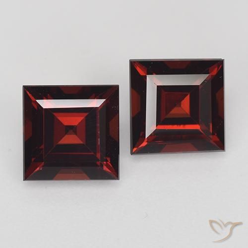 2.92ctw Naturale Rosso scuro Granato Piropo, Quadrato, VVS-VS