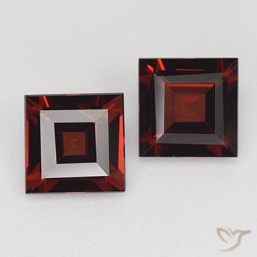 2.55ctw Naturale Rosso scuro Granato Piropo, Quadrato, VVS-VS