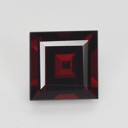Granato Piropo Rosso nerastro naturale da 2.63 ct, Quadrato, VVS-VS