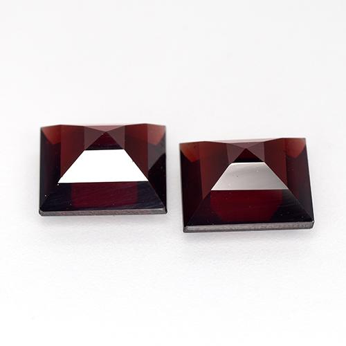 Gemme di Granato Piropo Rosso scuro naturale da 5.63 ct, Quadrato, VVS-VS