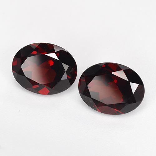 Granato piropo naturale rosso da 4,63 ct, taglio ovale, VVS-VS