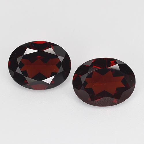 Gemme di Granato Piropo Rosso nerastro naturale da 4.15 ct, Ovale, VVS