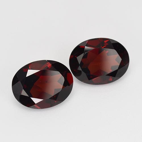 Gemme di Granato Piropo Rosso nerastro naturale da 4.15 ct, Ovale, VVS