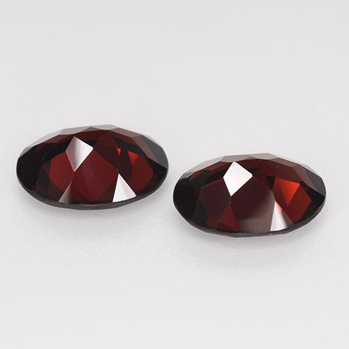 Gemme di Granato Piropo Rosso nerastro naturale da 4.15 ct, Ovale, VVS