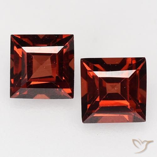 0.94ctw Naturale Rosso scuro Granato Piropo, Quadrato, VVS-VS