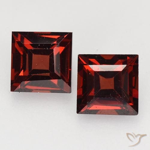 0.97ctw Naturale Rosso scuro Granato Piropo, Quadrato, VVS-VS