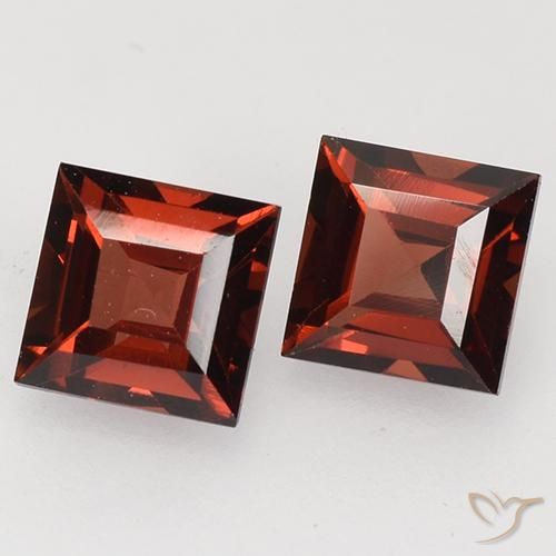 Gemme di Granato Piropo Rosso scuro naturale da 1.00 ct, Quadrato, VVS-VS