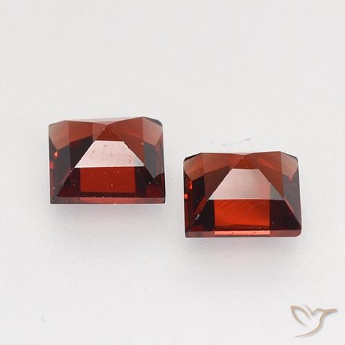Gemme di Granato Piropo Rosso scuro naturale da 0.89 ct, Quadrato, VVS-VS