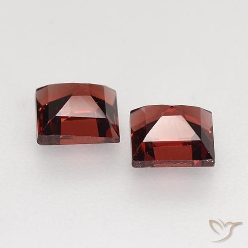 Gemme di Granato Piropo Rosso scuro naturale da 1.00 ct, Quadrato, VVS-VS