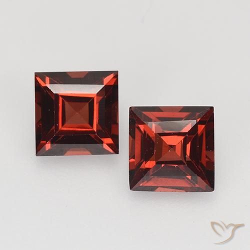 0.94ctw Naturale Rosso scuro Granato Piropo, Quadrato, VVS-VS