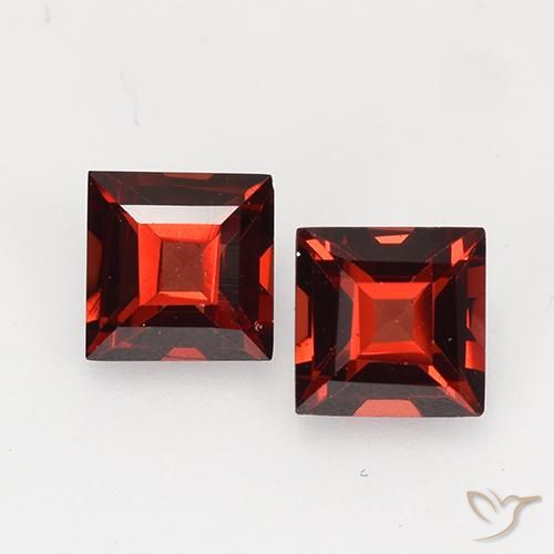 0.92ctw Naturale Rosso scuro Granato Piropo, Quadrato, VVS-VS