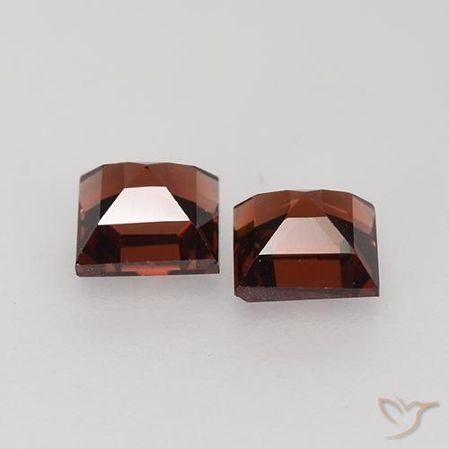 Gemme di Granato Piropo Rosso scuro naturale da 1.05 ct, Quadrato, VVS-VS