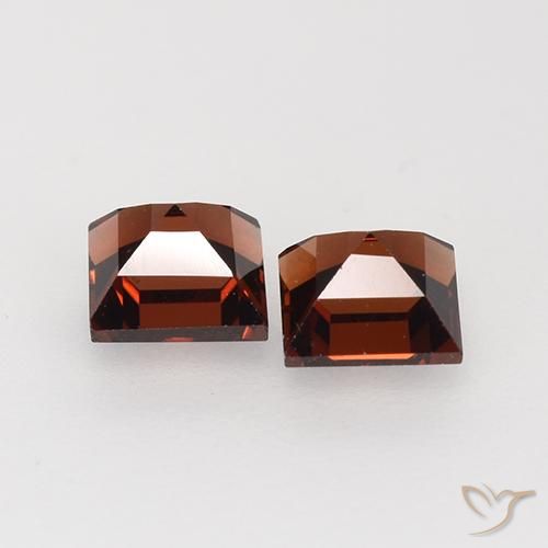 Gemme di Granato Piropo Rosso Merlot naturale da 1.11 ct, Quadrato, VVS-VS