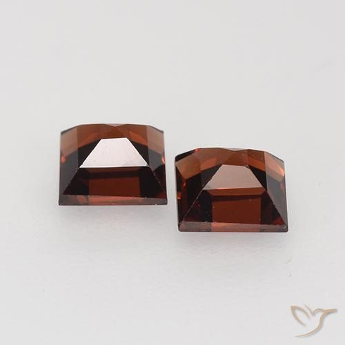 Granato piropo naturale rosso da 1,02 ct, quadrato, VVS-VS