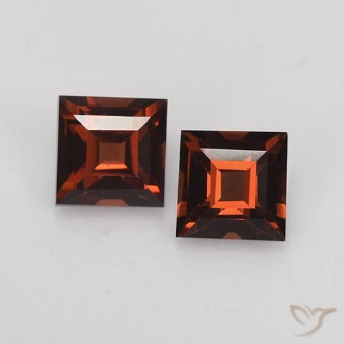 1.02ctw Naturale Rosso Merlot Granato Piropo, Quadrato, VVS-VS