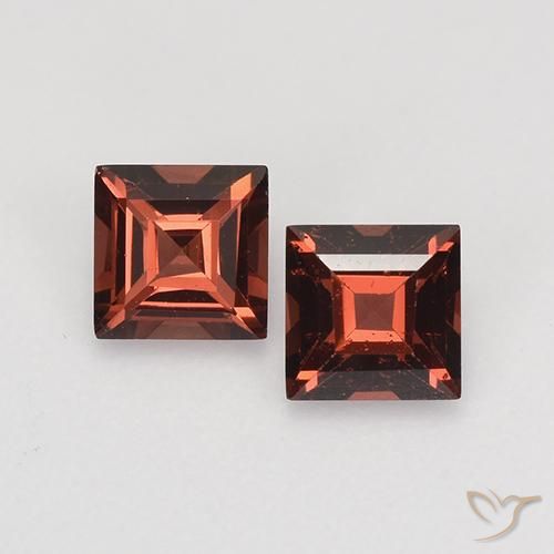 0.93ctw Naturale Rosso scuro Granato Piropo, Quadrato, VVS-VS