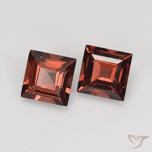 Gemme di Granato Piropo Rosso scuro naturale da 0.93 ct, Quadrato, VVS-VS