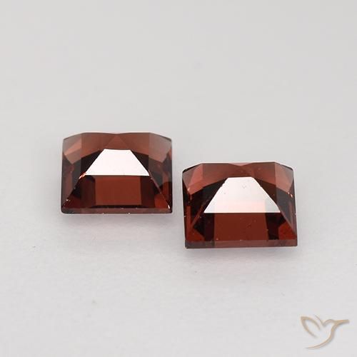 Gemme di Granato Piropo Rosso scuro naturale da 0.93 ct, Quadrato, VVS-VS