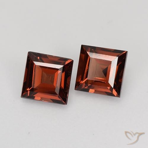 Gemme di Granato Piropo Rosso Merlot naturale da 1.01 ct, Quadrato, VVS-VS