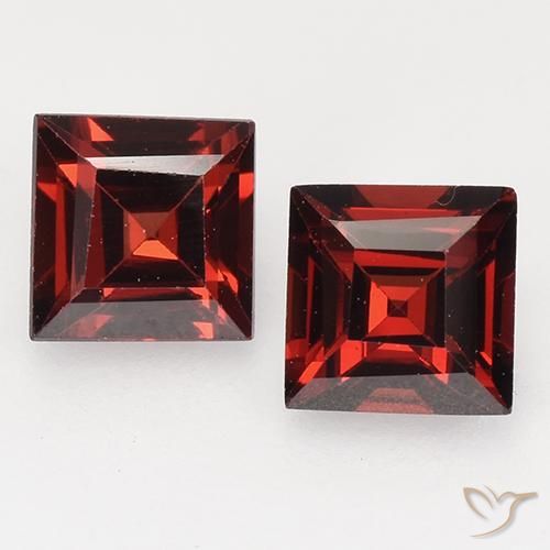 0.95ctw Naturale Rosso scuro Granato Piropo, Quadrato, VVS-VS