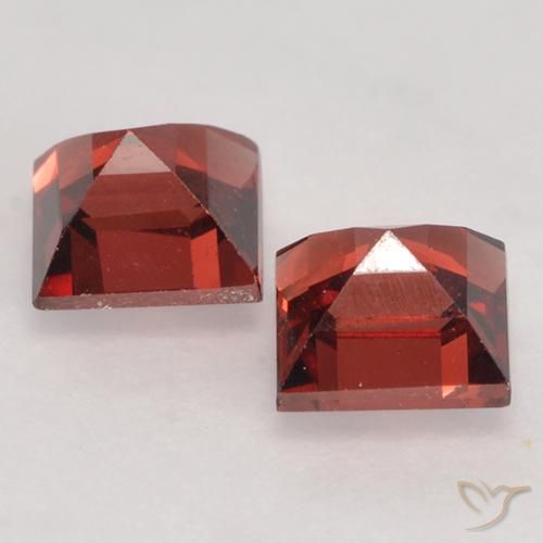 Gemme di Granato Piropo Rosso medio naturale da 1.02 ct, Quadrato, VVS-VS