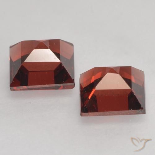 Gemme di Granato Piropo Rosso medio naturale da 1.00 ct, Quadrato, VVS-VS