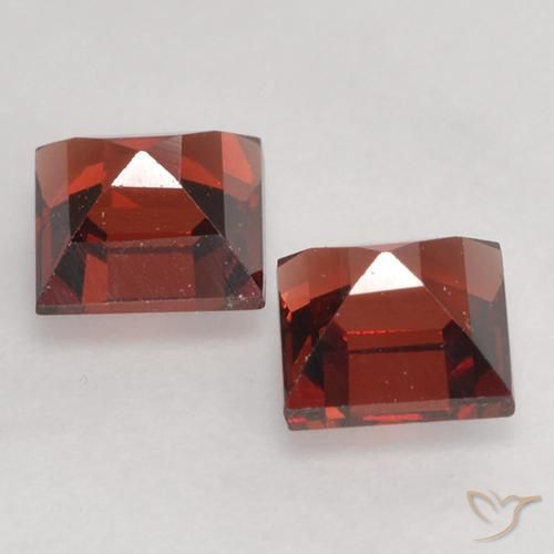 Gemme di Granato Piropo Sangria rossa naturale da 1.03 ct, Quadrato, VVS-VS