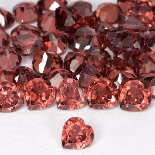 Gemme di Granato Piropo Rosso scuro naturale da 1.25 ct, A forma di cuore, VVS-VS