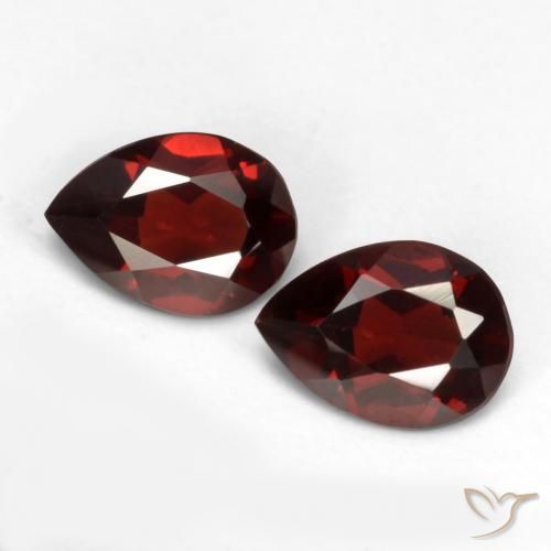 1.62ctw Naturale Rosso scuro Granato Piropo, Forma a pera, VVS-VS
