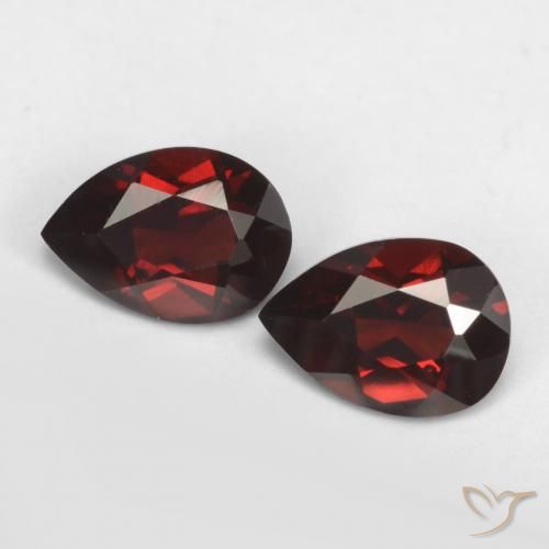 1.71ctw Naturale Rosso scuro Granato Piropo, Forma a pera, VVS-VS