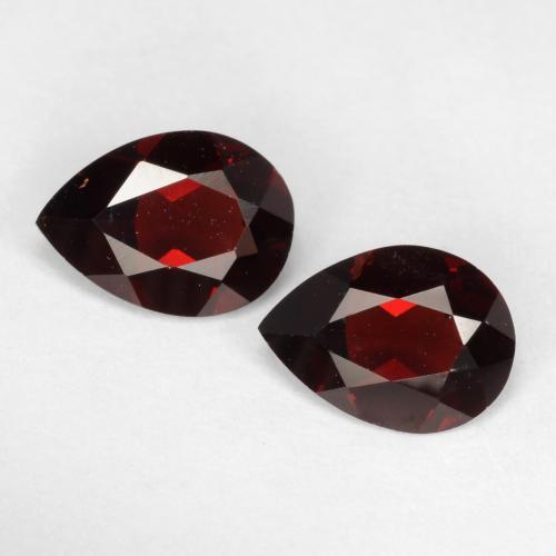 Granato piropo naturale rosso da 1,51 ct, taglio a pera, VVS-VS