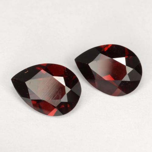 Granato piropo naturale rosso da 1,51 ct, taglio a pera, VVS-VS