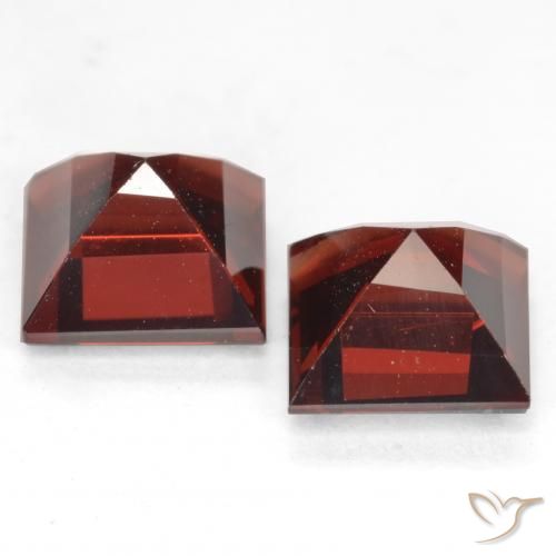 Gemme di Granato Piropo Rosso scuro naturale da 4.46 ct, Quadrato, VVS-VS