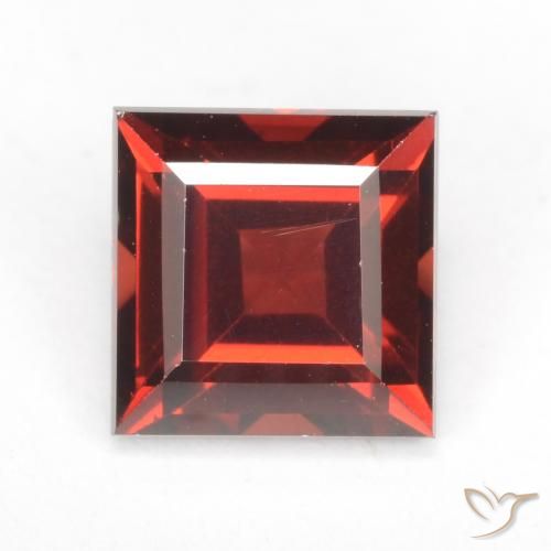 2.19ct Naturale Rosso medio Granato Piropo, Quadrato, VVS-VS