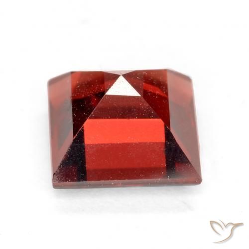 Granato Piropo Rosso medio naturale da 2.19 ct, Quadrato, VVS-VS