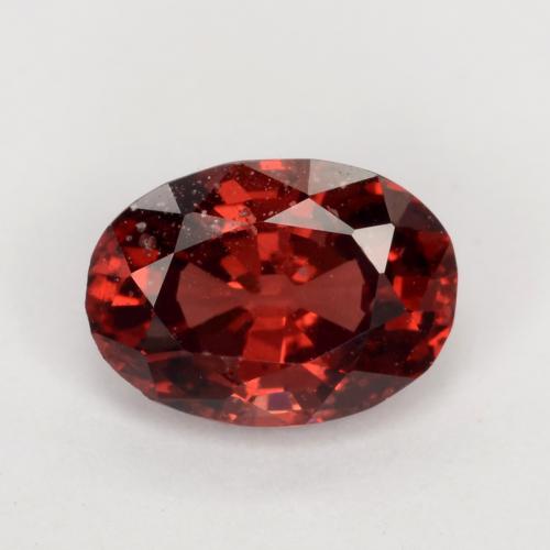 Granato Piropo Rosso scuro naturale da 0.87 ct, Taglio ovale, VS-SI