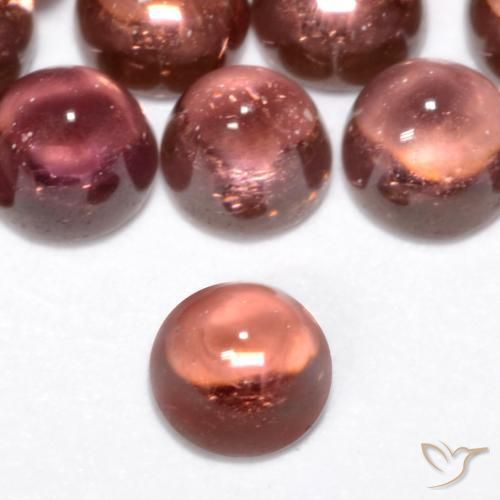 Granato Piropo Rosso chiaro naturale da 0.07 ct, Rotondo, Trasparente