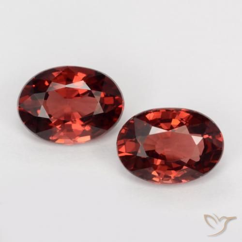 2.00ctw Naturale Rosso scarlatto profondo Granato Piropo, Ovale, VS