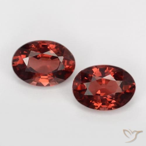 2.00ctw Naturale Rosso scarlatto profondo Granato Piropo, Ovale, VS