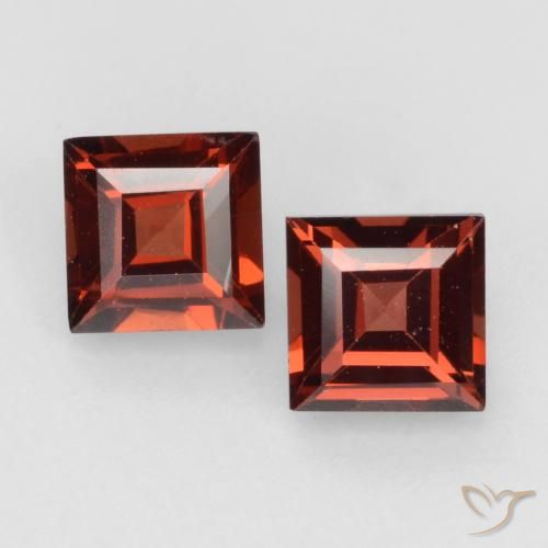0.94ctw Naturale Rosso scuro Granato Piropo, Quadrato, VVS-VS
