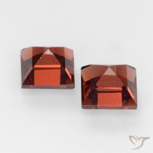Gemme di Granato Piropo Rosso scuro naturale da 1.02 ct, Quadrato, VVS-VS